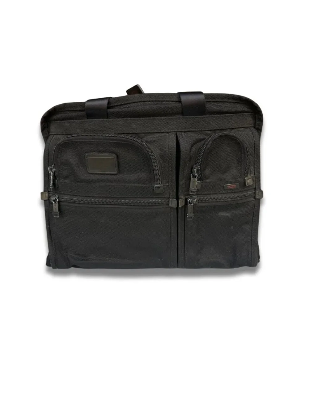 Tumi Alpha Black Expandable Organizer Laptop Briefcase With Multiple Compartment